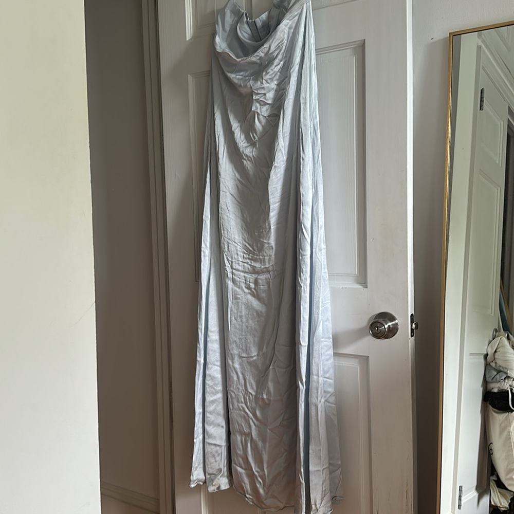 Bumpsuit Brushed Satin Gown - Picture 4 of 4